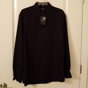 Men's Access Black Dress Shirt